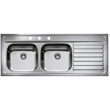 FREGADERO DE EMPOTRAR ESCURRIDOR DERECHO 3 PERFORACIONES TEKA (1400.510 2C 1E)